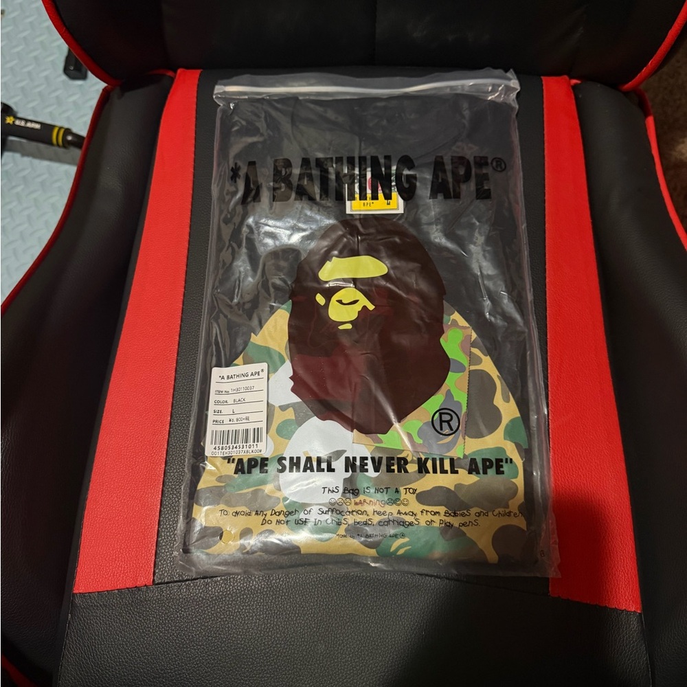 Bape Black and Green Camo Short Sleeve Tee